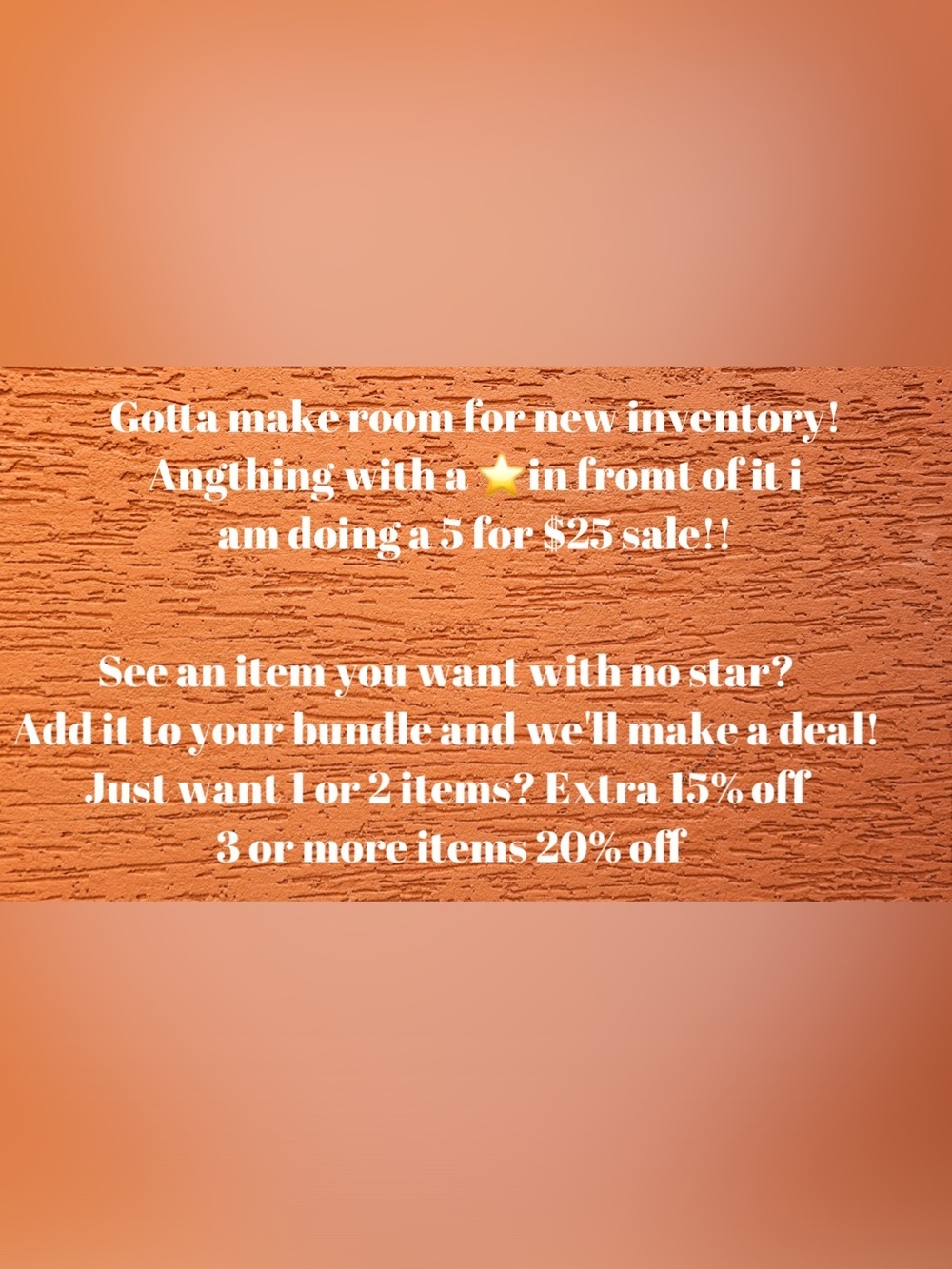 ⭐️⭐️⭐️⭐️5 for $25 sale⭐️⭐️⭐️